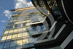 Glass office building exterior