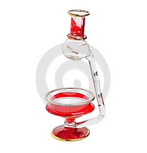 Glass oil burner isolated