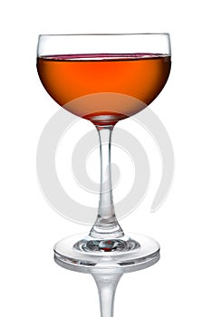 Glass of orange cocktails color