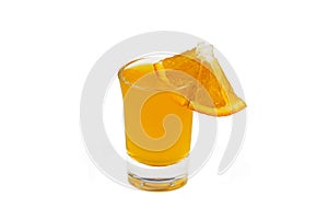 A Glass of Orange juice Isolate on White Background