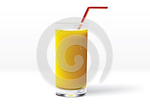 Glass of orange juice (photorealistic)