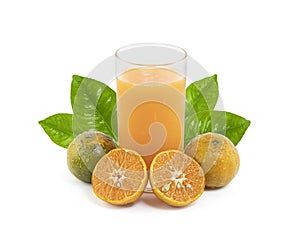 Glass of Orange juice with pulp
