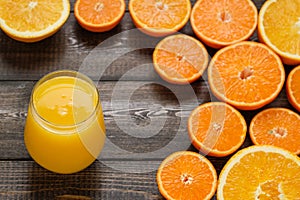 A glass of oranges juice