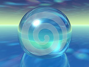 Glass Orb on surreal atmosphere
