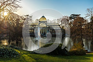 The Glass Palace located in El Retiro Park, a UNESCO World Heritage Site. It was originally built in 1887