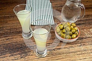 glass of Pastis on a table