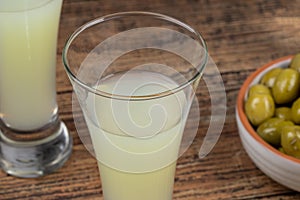 glass of Pastis on a table