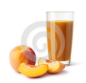 glass of peach juice