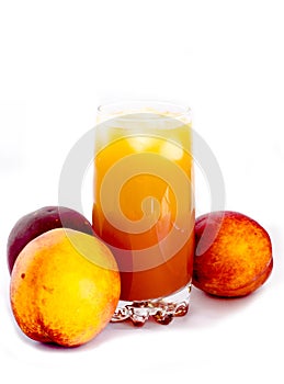 Glass of peach juice