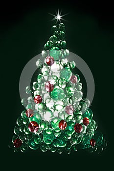 Glass pebble christmas tree