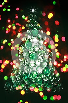 Glass pebble christmas tree