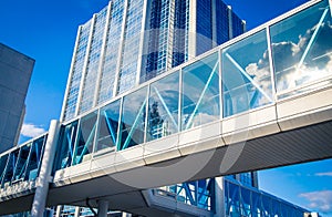 Glass pedway between buildings in Halifax photo