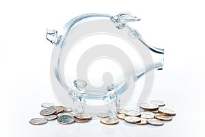 Glass piggy bank