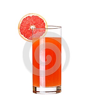 Glass of pink grapefruit juice