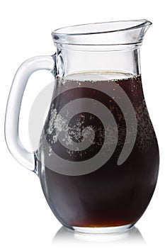 Glass pitcher of kvass, paths