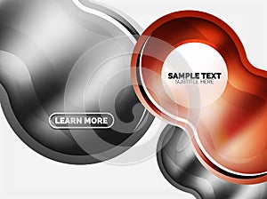 Glass or plastic hi-tech bubble background