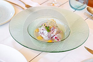 Glass Plate With Mediterranean Fish 