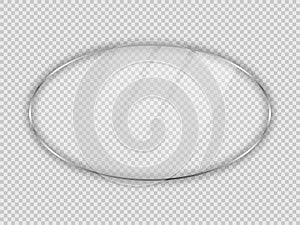 Glass plate in oval frame