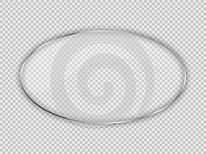 Glass plate in oval frame