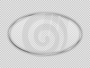 Glass plate in oval frame