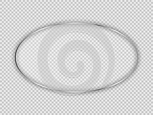 Glass plate in oval frame