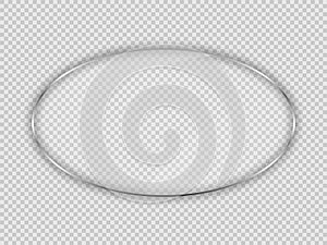 Glass plate in oval frame