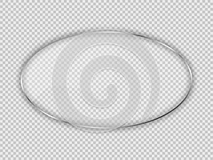 Glass plate in oval frame