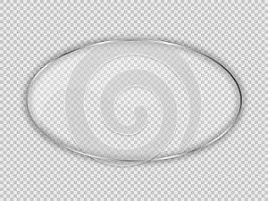 Glass plate in oval frame