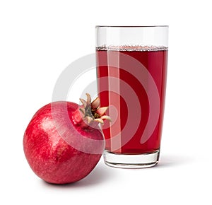 Glass of pomegranate juice