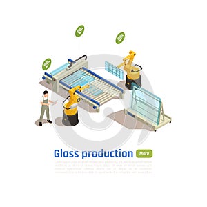Glass Production Isometric Composition