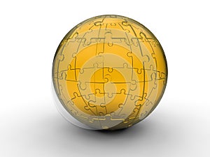 Glass puzzle globe