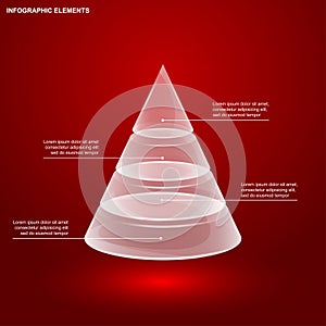 Glass pyramid infographic
