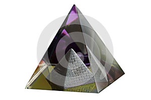 Glass pyramid in a pyramid