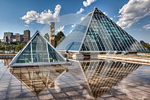 Glass Pyramids in Edmonton, Alberta, Canada