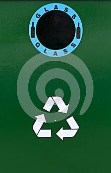 Glass recycling bin