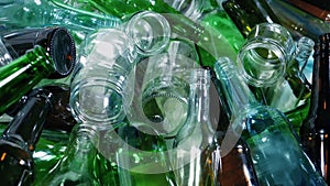 Glass Recycling - Bottles And Jars Pile