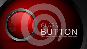 Glass red button