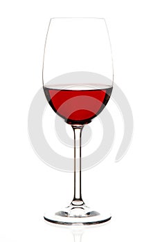 Glass of red wine photo