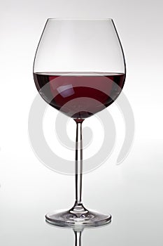 Glass with red wine