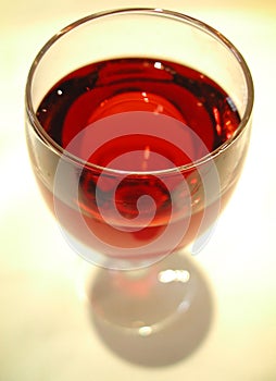 Glass of red wine