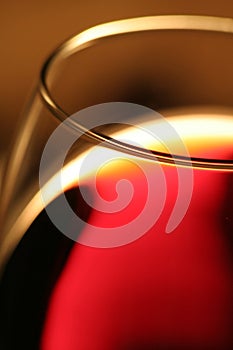 A glass red wine