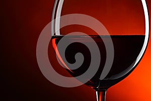 Glass of red wine