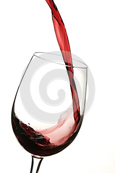 Glas rotwein 