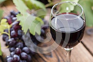 Glass with Red Wine