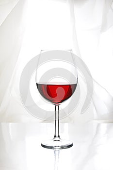 A glass of red wine photo