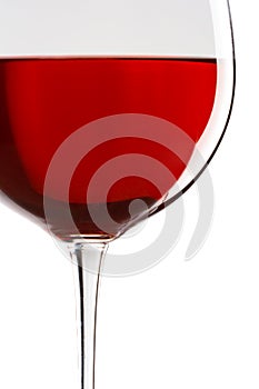 Glass of red wine, close-up