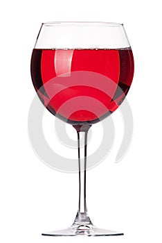 Glass of Red wine isolated