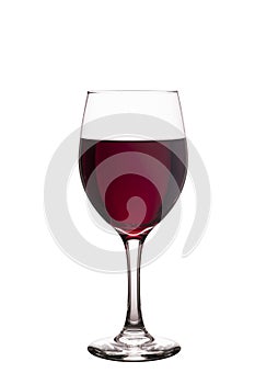 Glass of Red Wine Isolated on a Pure White Background