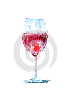 Glass of a red wine.Picture of a alcoholic drink.