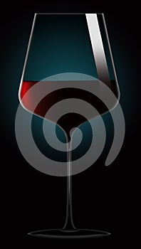 A glass of red wine is seen